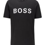 T-shirt à logo en jersey simple de coton mélangé