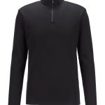 Chandail côtelé à manches longues et col zippé