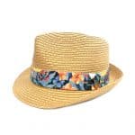 Chapeau de paille avec petites fleurs