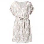 Robe tissée à ceinture et imprimé floral