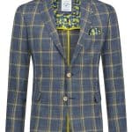 Blazer à carreaux multiples