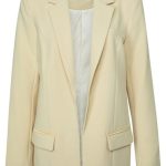 Blazer tissé à poches en viscose mélangée