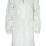 Robe manches longues en broderie anglaise