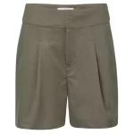 Short taille haute avec poches latérales et détails plissés