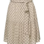 Mini jupe à imprimé chic, ceinture et volants