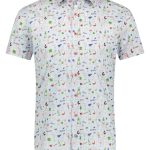 Chemise MC vin bleu marine