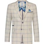 Veston à carreaux de lin BRASIL