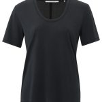 T-shirt à manches courtes avec col rond et détail de couture