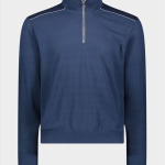 Chandail mock zip en coton Fresco avec détails en lin