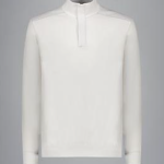 Chandail Mock zip avec détails en lin