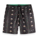 Short de bain mi-long à imprimé intégral Multi Palmiers