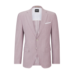 Veston slim fit en coton mélangé à micro motif H-HUTSON