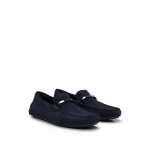 Mocassins en cuir suédé avec garniture en métal logotée NOEL