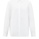 Chemisier blanc moderne à manches longues et col classique