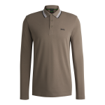 Polo en piqué de coton avec logo contrastant PILSY