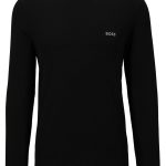 T-shirt en coton mélangé à logo brodé WAFFLE LS-SHIRT