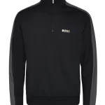 Veste col zippée en coton mélangé avec logo imprimé en transfert TRACKSUIT 1/4 JACKET