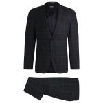 Costume Slim en laine stretch à carreaux C-HUGE