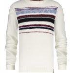 Pull avec broderie en rayures