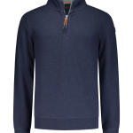 Pull demi-zip bleu marine