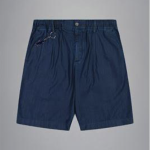 Bermuda en denim léger de coton Giza avec cordon de serrage