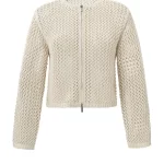 Cardigan en maille avec fermeture éclair et coupe régulière