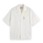 Chemise à manches courtes brodée