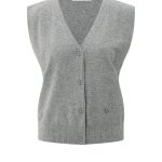 Gilet en maille avec col en V et boutonnage asymétrique