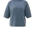 Sweat à capuche tricoté à manches courtes