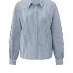 Chemisier rayé avec poche poitrine et manches longues