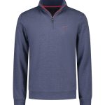 Chandail à col zippé bleu ASHER