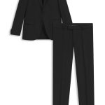 Costume Slim trois pièces en laine vierge à motif