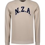 Sweat-shirt en coton écru avec logo