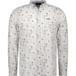 Chemise en coton écru à imprimé