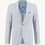 Blazer à rayures en lin