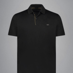 T-shirt polo en jersey de coton double mercerisé