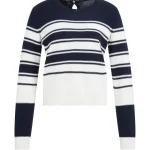 Pull en maille à rayures, manches longues