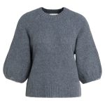 Pull tricoté à manches bouffantes
